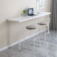Industrial Style Rectangle Wood Top Counter Table 42-inch Height Modern Bar Table Clearhalo 'Bar Furniture' 'Bar Tables' 'bar_tables' 'furn' 'furn_bar_tables' 'Furniture' 'furniture_bar_tables' 'Kitchen & Dining Furniture' 1200x1200_dde03034-9793-4ed9-bbaa-e51695d76274