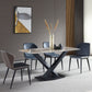 Minimalist Kitchen Gray Dining Table Sintered Stone Rectangle Dining Table with Pedestal Base Clearhalo ' dining_table' 'Dining Tables & Seating' 'Dining Tables' 'furn' 'furn_dining_table' 'Furniture' 'furniture_dining_table' 'Kitchen & Dining Furniture' 'kitchen&dining_furn' 'kitchen' 'kitchen_dining_table' 1200x1200_dde09927-34a7-4ea1-805b-97f1664ec4fa