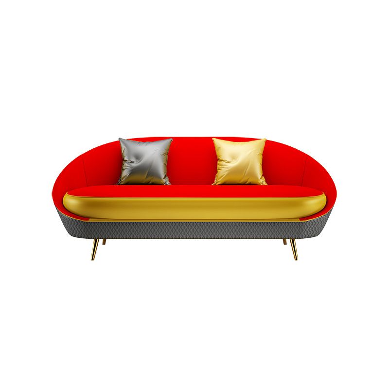 Sloped Arm Curved Sofa with Tight Back Contemporary Sofa for Apartment Clearhalo 'furn' 'furn_sofas' 'Furniture' 'Living Room Furniture' 'Sofa' 'sofas' 1200x1200_dde1e4d1-75fc-4fbb-bdb8-48a4289061a6