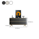 Moderno mobile sideboard in legno ingegnerizzato in stile, alto 33,5 pollici di altezza