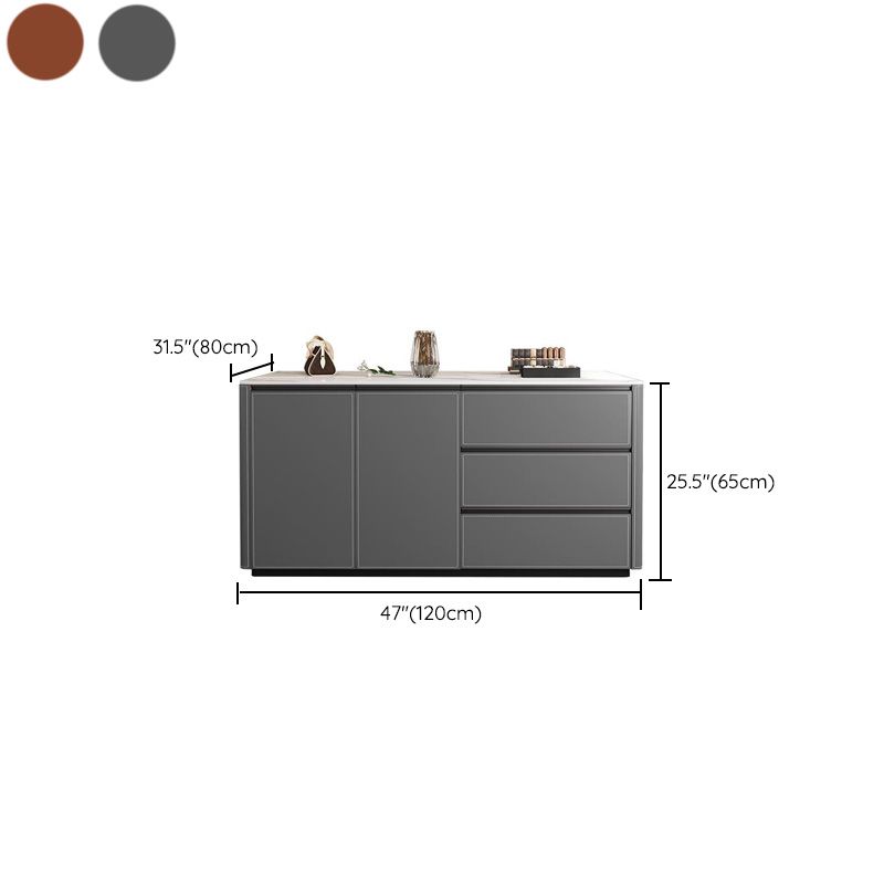 Eetkamer keuken eiland keuken eiland moderne metalen prep tafel met lade