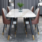 Living Room Furniture Stone 4 Solid Wood Legs Traditional Luxury Dining Table Clearhalo ' dining_table' 'Dining Tables & Seating' 'Dining Tables' 'furn' 'furn_dining_table' 'Furniture' 'furniture_dining_table' 'Kitchen & Dining Furniture' 'kitchen&dining_furn' 'kitchen' 'kitchen_dining_table' 1200x1200_dde40c1c-2847-4332-92c2-c4d050b85011
