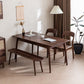 Contemporary Walnut Rectangle Dining Table Dining Room Kitchen Table