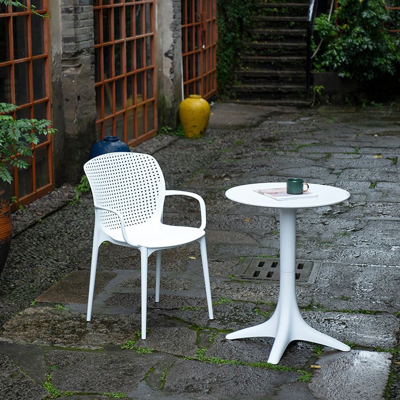 Glam Style Plastic Dining Arm Chair Matte Finish Dining Chair for Dinning Room Clearhalo ' kitchen&dining_furn' 'Dining Chairs' 'Dining Tables & Seating' 'dining_chair' 'furn' 'furn_dining_chair' 'Furniture' 'furniture_dining_chair' 'Kitchen & Dining Furniture' 'kitchen' 1200x1200_dde61f4d-fe2f-49dd-a08c-be353850b7b8