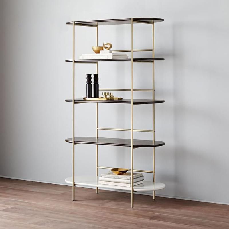 Modern Style Bookcase Metal Frame Open Back Bookshelf for Office Use Clearhalo 'Bookcases' 'furn' 'furn_bookcases' 'Furniture' 'Office Furniture' 1200x1200_dde65ebb-9f32-4485-85a6-a5d1ccdf6380