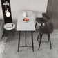 Juego de mesa de bar moderno, juego de barra rectangular de piedra de 1/2/3 piezas con taburetes tapizados