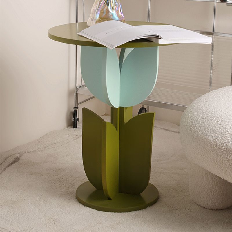 Round/free Shape Square Block Base Glass/solid Wood Table Modern Style Coffee Table