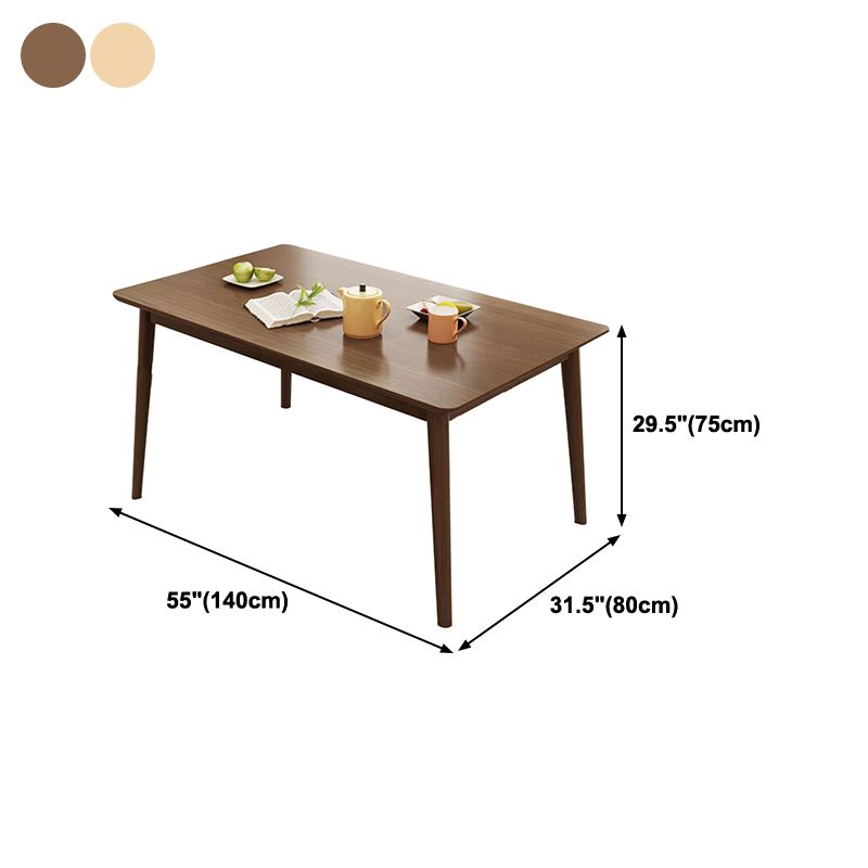Industrial Rubber Wood Dining Table Rectangle Kitchen Table with 4 Legs Clearhalo ' dining_table' 'Dining Tables & Seating' 'Dining Tables' 'furn' 'furn_dining_table' 'Furniture' 'furniture_dining_table' 'Kitchen & Dining Furniture' 'kitchen&dining_furn' 'kitchen' 'kitchen_dining_table' 1200x1200_ddea2d76-38ff-474f-ab2f-cebaa35a805a