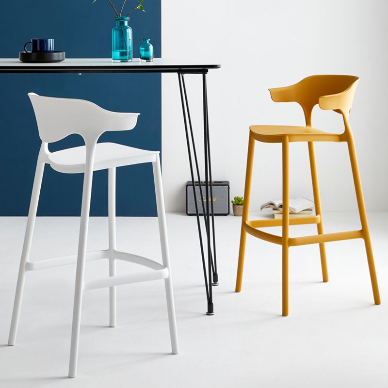 29-inch Modern Counter Bar Stool Armed Plastic Indoor Bar Stool with Footrest Clearhalo 'Bar Furniture' 'Bar Stools' 'bar_stools' 'furn' 'furn_bar_stools' 'furniture_bar_stools' 'Kitchen & Dining Furniture' 'kitchen&dining_furn' 'kitchen' 'kitchen_furn' Furniture' 1200x1200_ddedc8a5-cb97-4497-ba88-6b1064530be9