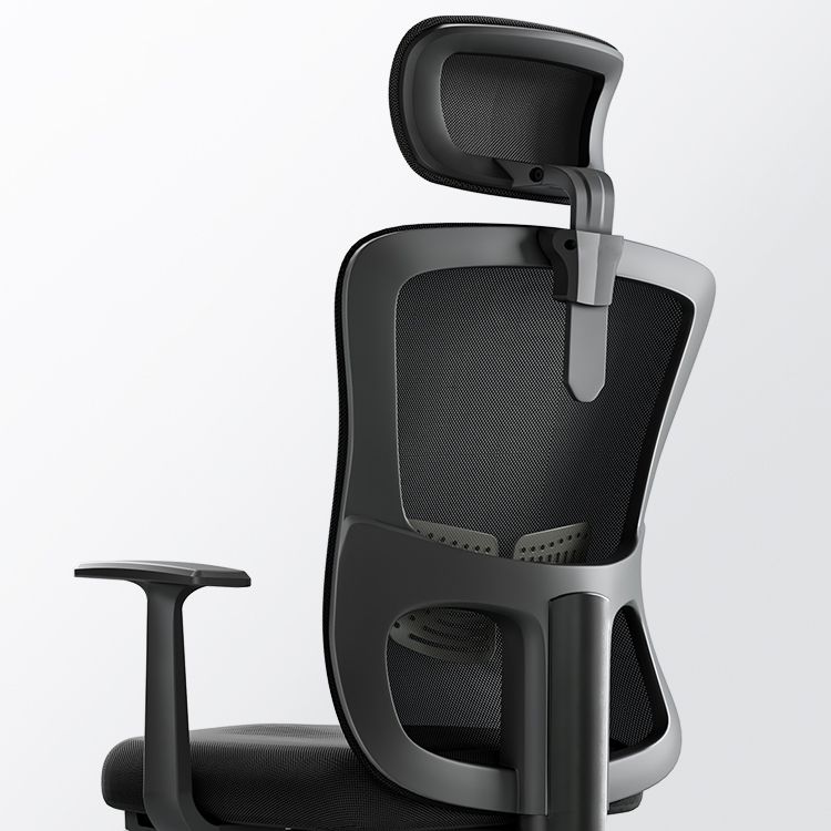 Modern Fixed Arms Bure stoel Verstelbare stoel Hoogte Zwarte bureaustoel met wielen