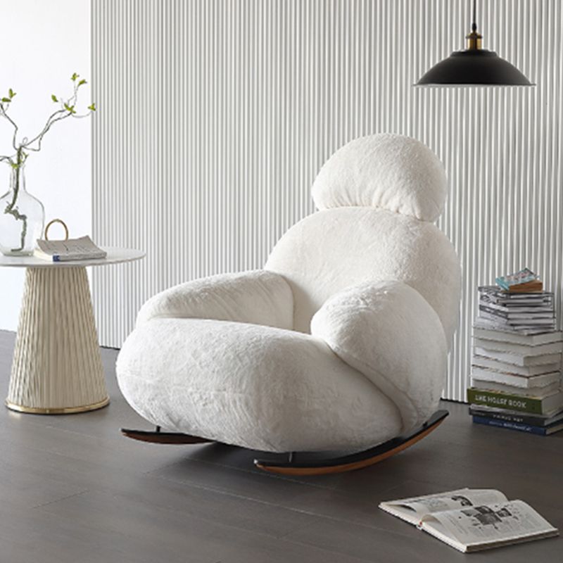 Chaise à bascule en velours chaise à bascule de style moderne de style moderne