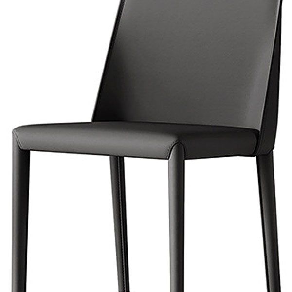Metal Leather Industrial Dining Side Chairs Dining Room Solid Back Chair (Set of 2) Clearhalo ' kitchen&dining_furn' 'Dining Chairs' 'Dining Tables & Seating' 'dining_chair' 'furn' 'furn_dining_chair' 'Furniture' 'furniture_dining_chair' 'Kitchen & Dining Furniture' 'kitchen' 1200x1200_ddeedf36-158d-4101-ae54-3a38943f3d26