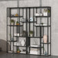 Modern Metal Bookcase with Rectangular Shelves Etagere Bookshelf , 9.8" W X 78.7" H