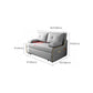 STOCK FUTON in futon e materasso in tessuto moderno grigio con cuscini