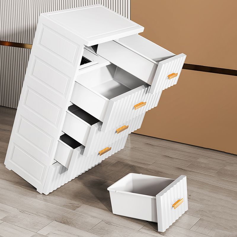 6-drawer Modern Plastic Storage Cabinet Non-Hanging Wardrobe Armoire