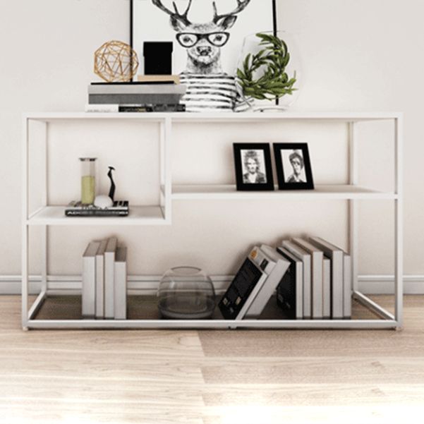 29.53-inch Tall Modern Console Table Iron Accent Table with Shelves Clearhalo 'Console Tables' 'console_tables' 'Entry & Mudroom Furniture' 'furn' 'furn_console_tables' 'Furniture' 1200x1200_ddf2d40a-0a1e-40ce-99b7-8fe010dcb51c