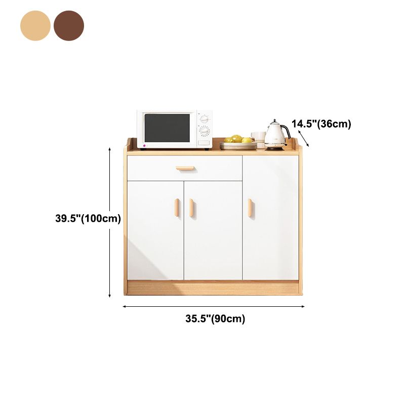 Artificial Wood Kitchen Sideboard Cabinet Modern Credenza with Drawers and Storage Clearhalo 'buffet_sideboard' 'Buffets & Sideboards' 'furn' 'furn_buffet_sideboard' 'Furniture' 'furniture_buffet_sideboard' 'Kitchen & Dining Furniture' 1200x1200_ddf39e7f-4ab2-4993-9027-a6de9ca41ea2