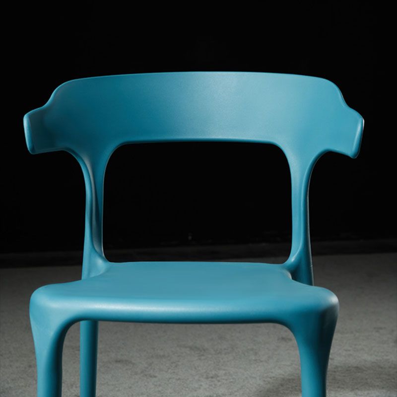 Contemporary Plastic Open Arm Chair Matte Finish Home Dining Chair Clearhalo ' kitchen&dining_furn' 'Dining Chairs' 'Dining Tables & Seating' 'dining_chair' 'furn' 'furn_dining_chair' 'Furniture' 'furniture_dining_chair' 'Kitchen & Dining Furniture' 'kitchen' 1200x1200_ddf4f585-8bb9-4be8-9d45-5ebf58772df2