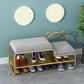 12.48-inch W Metal Entryway Bench Cushioned Seating Bench with Shoe Storage Clearhalo 'Benches' 'Chairs & Seating' 'furn' 'furn_benches' 'Furniture' 'Living Room Furniture' 1200x1200_ddf51701-f404-444d-91d3-35c1632b61a5