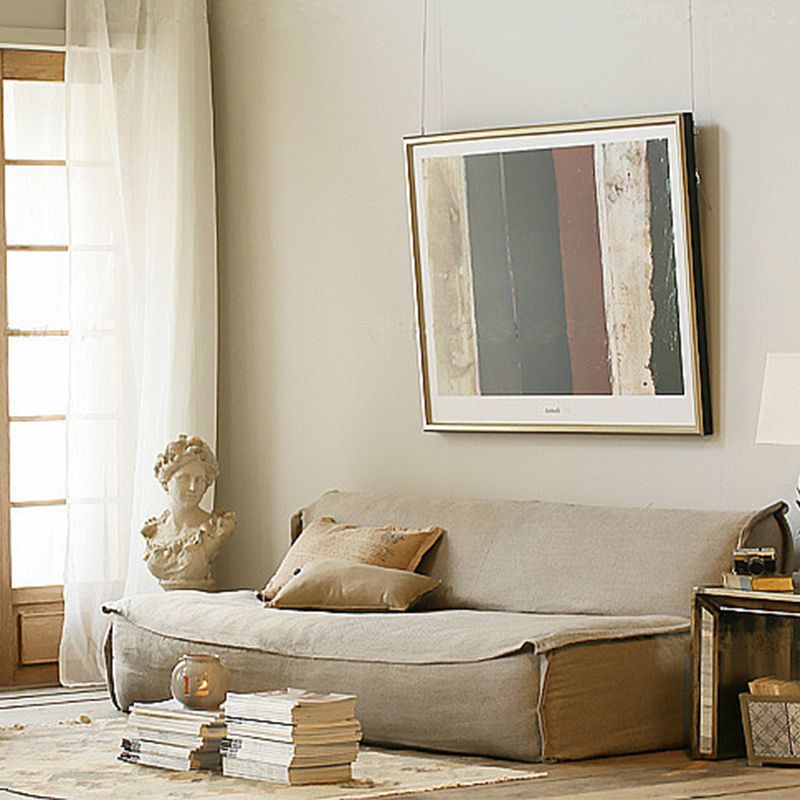 Linen Armless Sofa Tight Back 33"W Modern Sofa for Living Room Clearhalo 'furn' 'furn_sofas' 'Furniture' 'furniture_sofas' 'kitchen' 'kitchen_sofas' 'Living Room Furniture' 'Sofa' 'sofas' 1200x1200_ddf53cb2-3f8b-49b3-a7d4-ecbea171689f