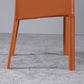 Chaise de bras moderne en cuir chaise à manger intérieure avec base en métal