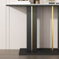 Console rettangolare moderna Tabella 31,5 "Tavolo di accento in pietra alta per Hall