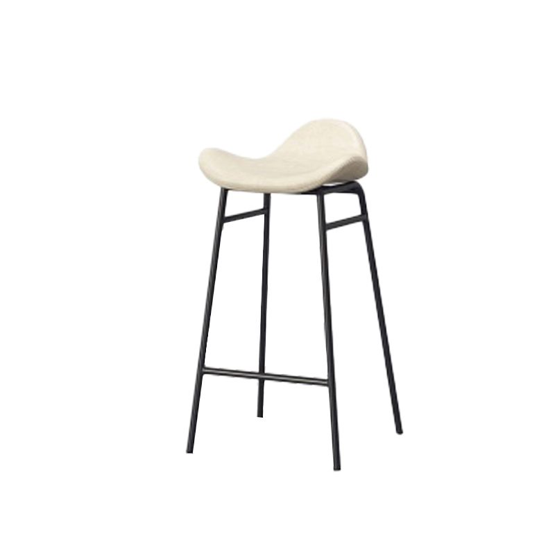 Faux Leather Bar Stools Glam Iron Backless Bar Stool with Footrest Clearhalo 'Bar Furniture' 'Bar Stools' 'bar_stools' 'furn' 'furn_bar_stools' 'Furniture' 'Kitchen & Dining Furniture' 1200x1200_ddfb4747-4939-4f0f-80ad-8f4296eabb4a