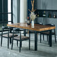 Industrial 1/2/5/7 Pieces Dining Set Solid Wood Dining Table with Leather Chairs Clearhalo 'Dining Room Sets' 'Dining Tables & Seating' 'dining_room_set' 'furn' 'furn_dining_room_set' 'Furniture' 'furniture_dining_room_set' 'Kitchen & Dining Furniture' 'kitchen&dining_furn' 'kitchen' 1200x1200_ddfd47a2-a8b7-4953-86c2-52164c3e2bc1