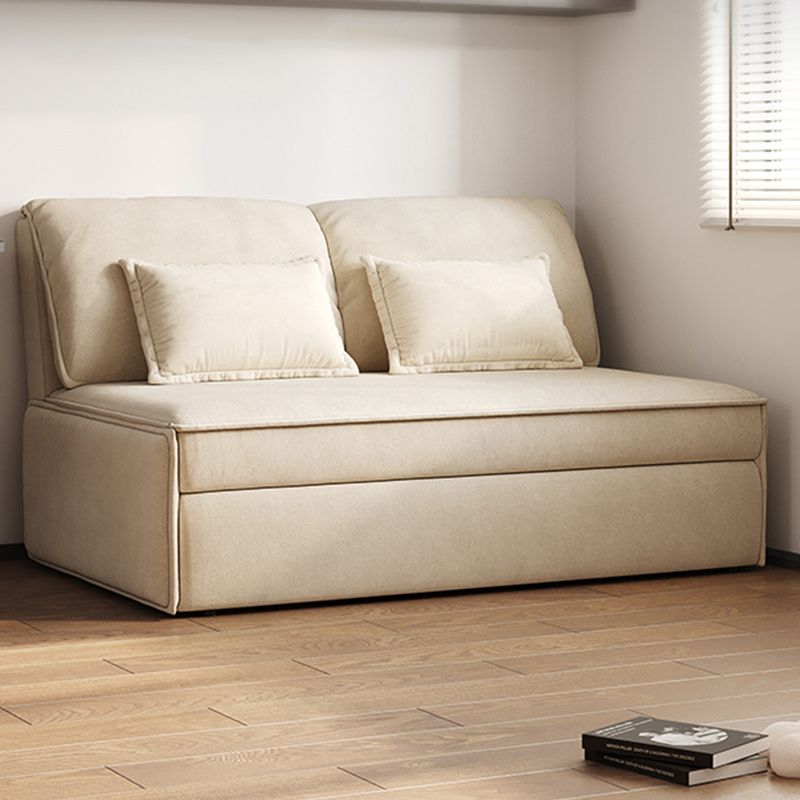 32 "幅のスカンジナビアの布団ソファベッドレザーホワイト布団スリーパーソファストロージなし