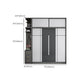 Gray Contemporary Wardrobe Armoire with Drawer Wooden Wardrobe Cabinet Clearhalo 'Armoires & Wardrobes' 'armoires_wardrobes' 'Bedroom Furniture' 'furn' 'furn_armoires_wardrobes' 'Furniture' 1200x1200_de019441-78e3-4810-a476-c0172c1847dc