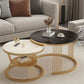 Metal and Slate Coffee Table Glam Round Frame Coffee Table Set Clearhalo 'Coffee & Accent Tables' 'Coffee Tables' 'coffee_tables' 'furn' 'furn_coffee_tables' 'Furniture' 'Living Room Furniture' 1200x1200_de02156b-52ee-40de-89ec-d1bfbbe9b569