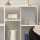 Modern Style Open Back Bookshelf Horizontal Metal Bookcase with Shelves