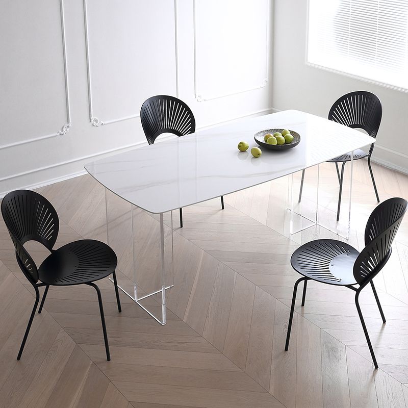 Modern Kitchen Stone Furniture Set 1/4/5 Pcs Dining Table Set with 4 Chairs Clearhalo 'Dining Room Sets' 'Dining Tables & Seating' 'dining_room_set' 'furn' 'furn_dining_room_set' 'Furniture' 'Kitchen & Dining Furniture' 1200x1200_de03d2d4-ea8c-4f66-bc4f-03e118189825