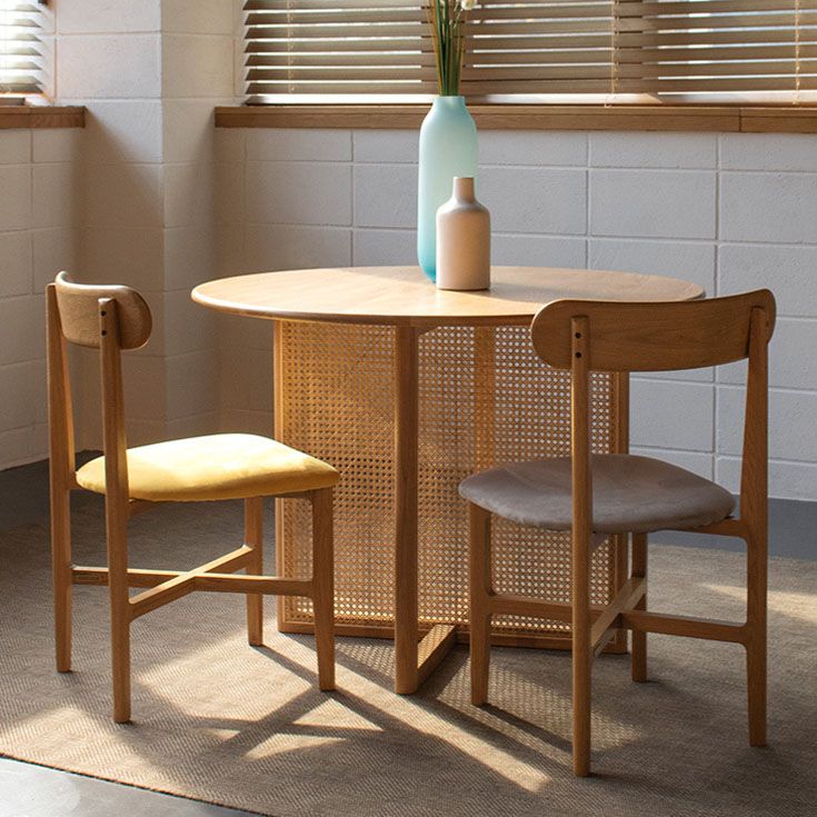 Contemporary Solid Wood Dinner Table Round Wood Base Dining Table Clearhalo 'Dining Tables & Seating' 'Dining Tables' 'dining_table' 'furn' 'furn_dining_table' 'Furniture' 'Kitchen & Dining Furniture' 1200x1200_de04349e-ce81-4938-8bd4-2b513b8c2230