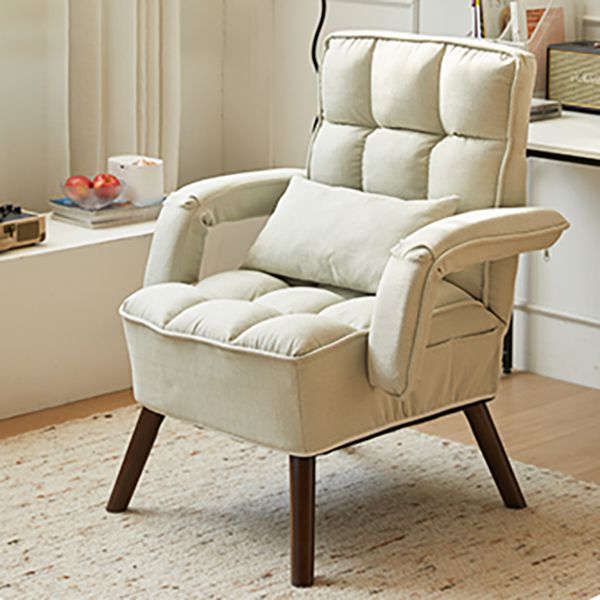 27" silla de escritorio contemporánea ancha sin silla de oficina de madera de las ruedas