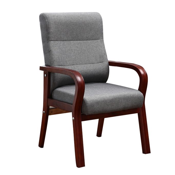 High Solid Back Arm Chair Modern Upholstered Dining Armchair with Wood Legs Clearhalo ' kitchen&dining_furn' 'Dining Chairs' 'Dining Tables & Seating' 'dining_chair' 'furn' 'furn_dining_chair' 'Furniture' 'furniture_dining_chair' 'Kitchen & Dining Furniture' 'kitchen' 1200x1200_de06ae3d-3bd7-4f12-a6a9-6b2a0159606a