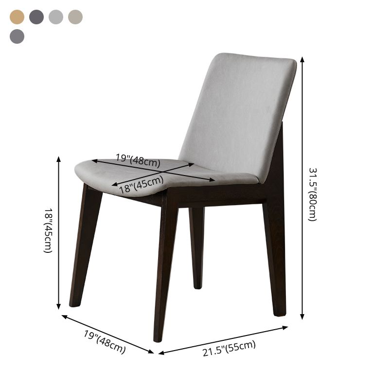 Contemporary Style Wooden Dining Chairs Dining Armless Side Chairs for Kitchen Clearhalo ' kitchen&dining_furn' 'Dining Chairs' 'Dining Tables & Seating' 'dining_chair' 'furn' 'furn_dining_chair' 'Furniture' 'furniture_dining_chair' 'Kitchen & Dining Furniture' 'kitchen' 1200x1200_de0721aa-c173-4b0d-b8ac-7f89418129eb
