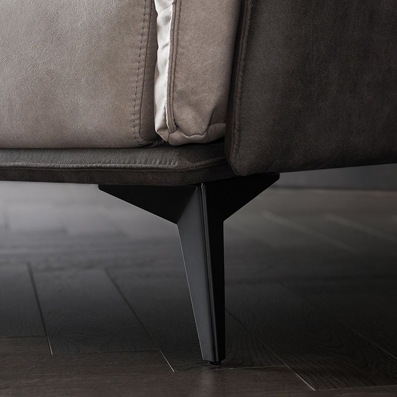 Braun 3/4-Sitzer Lose Rückensofa zeitgenössischer Smoking-Armsofa