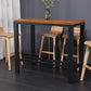 Modern Armless Backrest Counter Stool Wood Bar Stool with Footrest