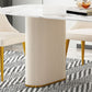 Sintered Stone Top Modern White Table for Restaurant Oval Dining Table Double Pedestal Clearhalo 'Dining Tables & Seating' 'Dining Tables' 'dining_table' 'furn' 'furn_dining_table' 'Furniture' 'furniture_dining_table' 'Kitchen & Dining Furniture' 'kitchen' 'kitchen_dining_table' 1200x1200_de0a6d11-3e4f-49a4-a77e-9a469c135eb0