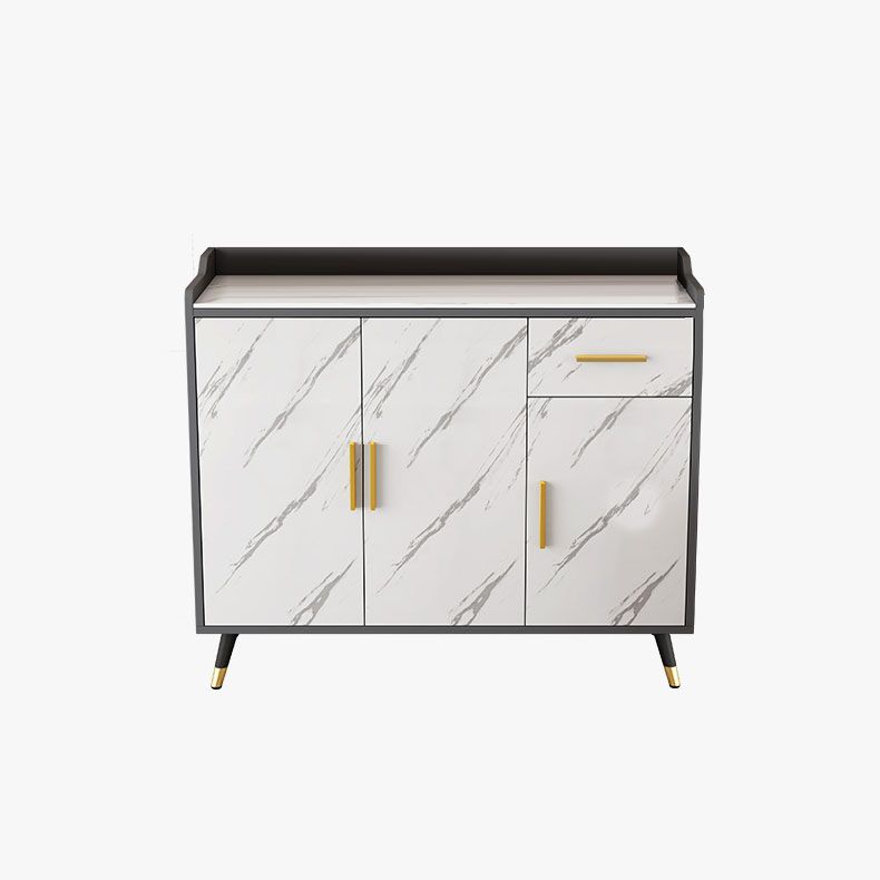 引き出しとキャビネットを備えたモダンなスタイルのサイドボアストーンサイドボード