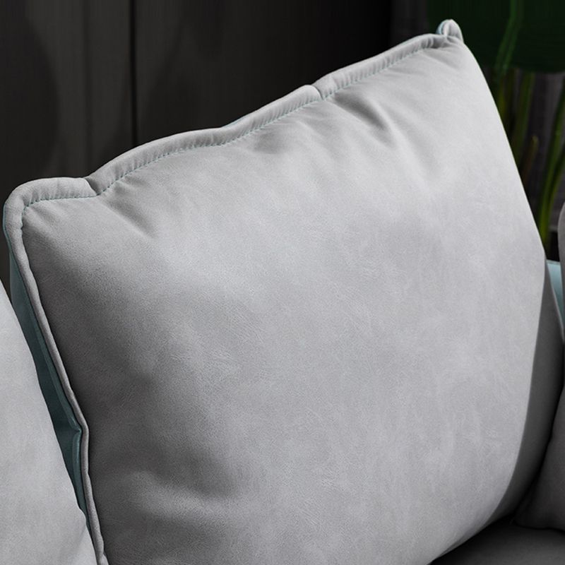 Coupchure à bois massif canapé carré de salon de salon avec oreillers