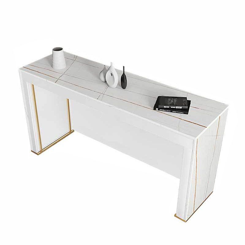 Ensemble de Table de Pub en pierre frittée de Style moderne 1/2/3 pièces, Table de comptoir fixe