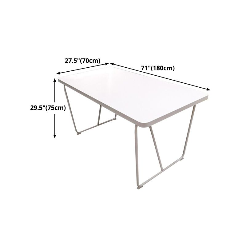 Rectangle Shape Luxury Dining Table White Sled Base Table with Solid Wood Clearhalo ' dining_table' 'Dining Tables & Seating' 'Dining Tables' 'furn' 'furn_dining_table' 'Furniture' 'furniture_dining_table' 'Kitchen & Dining Furniture' 'kitchen&dining_furn' 'kitchen' 'kitchen_dining_table' 1200x1200_de0e678f-d22f-4fb6-b196-aa304b288a9c
