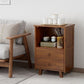 Contemporary Bedroom Wooden Storage Chest Vertical Chest in Brown with Drawers