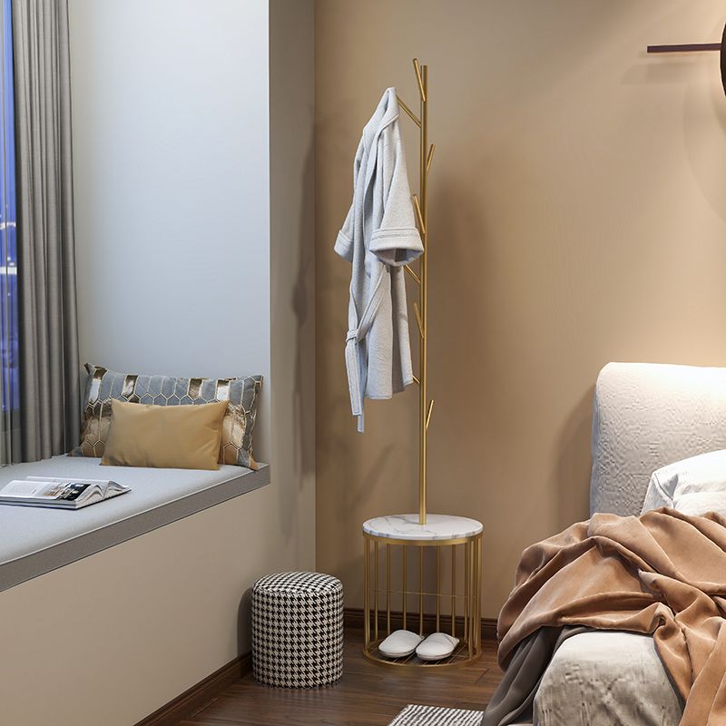 Gorgeous Free Standing Coat Rack Coat Hooks Metal Coat Rack with Storage Clearhalo 'Entry & Mudroom Furniture' 'furn' 'furn_hall_tree_coat_racks' 'Furniture' 'Hall Trees & Coat Racks' 'hall_tree_coat_racks' 1200x1200_de101317-15fa-4915-9ca1-6f99318ab2b0