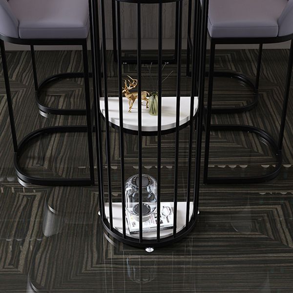 Industrial White Stone Top Counter Table 42-inch Height Table for Living Room Clearhalo 'Bar Furniture' 'Bar Tables' 'bar_tables' 'furn' 'furn_bar_tables' 'Furniture' 'furniture_bar_tables' 'Kitchen & Dining Furniture' 'kitchen&dining_furn' 'kitchen' 1200x1200_de1120f4-a305-4c3f-a343-b2a955eb2b88