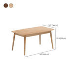 Table à manger en bois Nordic Glam Table rectangulaire à manger avec pieds en bois