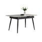 Modern Stone and Steel Dinette Set 1/4/5/7 Pieces Indoor Dining Table Set