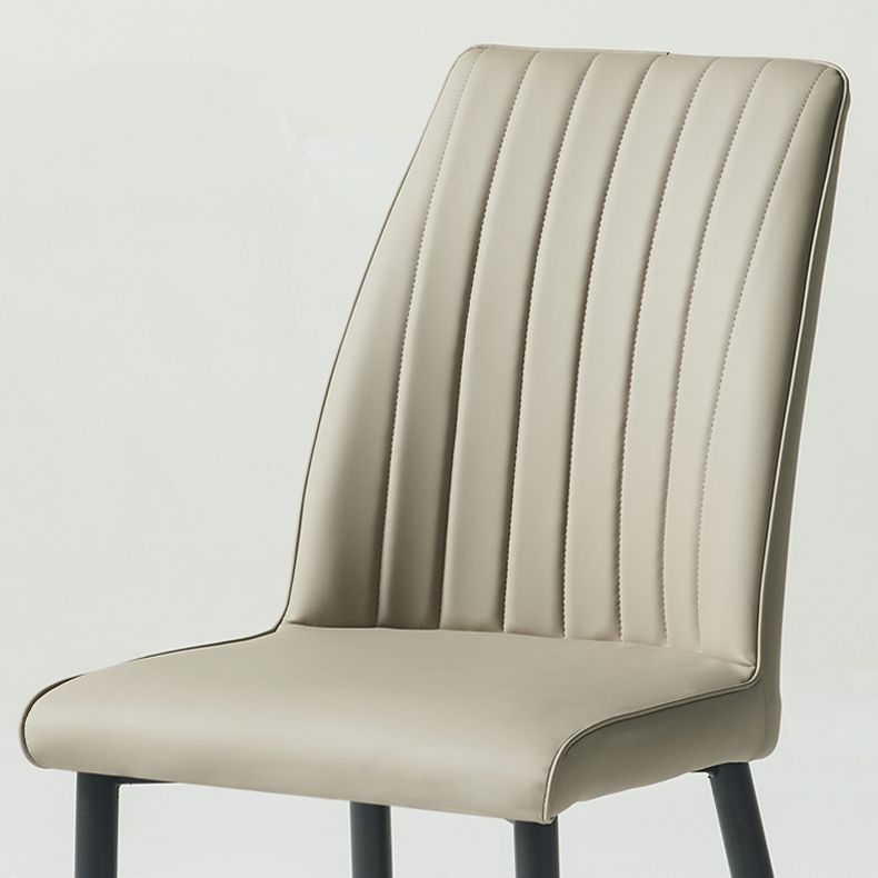 Contemporary Style Upholstered Dining Side Chair Solid Back Armless Chair for Home Use Clearhalo ' kitchen&dining_furn' 'Dining Chairs' 'Dining Tables & Seating' 'dining_chair' 'furn' 'furn_dining_chair' 'Furniture' 'furniture_dining_chair' 'Kitchen & Dining Furniture' 'kitchen' 1200x1200_de14d6a8-ddca-446e-93ff-10cec049f6dd